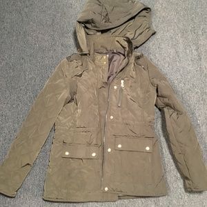 Olive Green Hooded Winter Jacket
